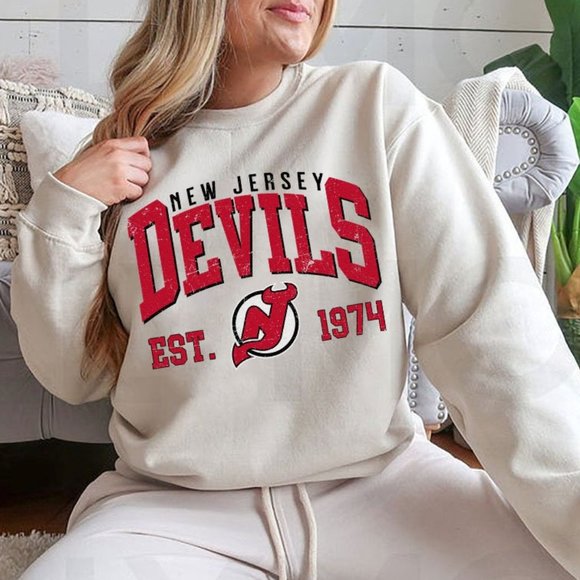 Sweaters | Vintage New Jersey Devils Sweatshirt Retro 9s New Jersey Hockey  Unisex Shirt | Poshmark